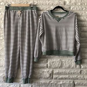 Madewell Stripped Terry Sweat Set